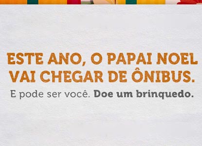 Este ano, o Papai Noel vai chegar de ônibus