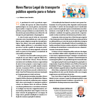 Novo Marco Legal do transporte público aponta para o futuro